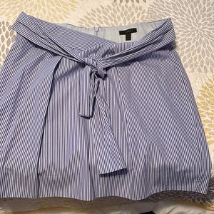 J. Crew Blue Striped Mini Skirt